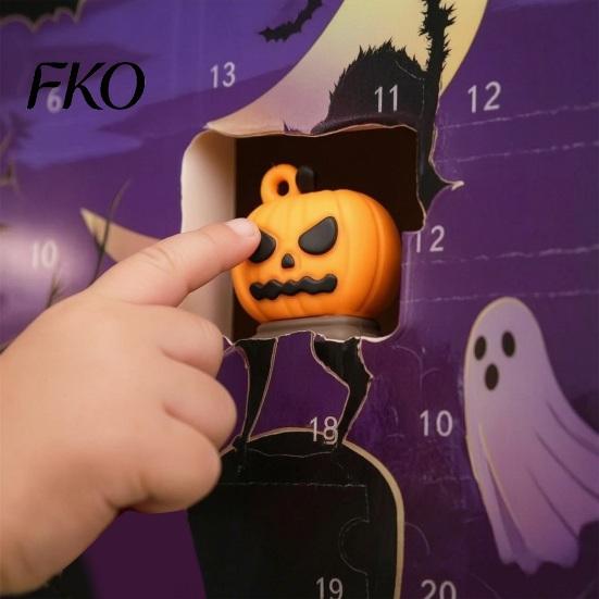 Halloween Countdown mit Überraschungen 2026 Adventskalender, 24-Tage-Box Niedliche Aktivitäts-Sammlerspielzeuge, Gruselige Feiertags-Geschenkbox, Heimparty-Dekorationsspielzeug