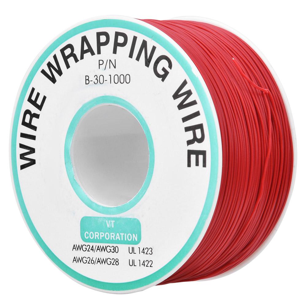 

Red OK Wire Printed Circuit Board Repairing Anti Oxidation 30AWG Wrapping Jumper Wire 300m