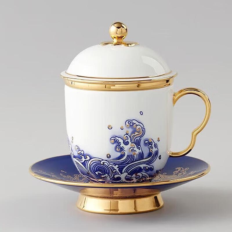 Auratic Mr. Porcelain Pearl of the Sea Golden Lidded Cup Set 250ml