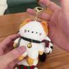 Bell Plush Cat Bag Pendant Scarf Plush Cat Doll Keychain Fashion Cat Plush Keyring  Christmas Gift