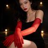 Ultra-thin Transparent Gloves Elbow Mesh Full Finger Gloves Fashion Sunscreen Mittens  Bride