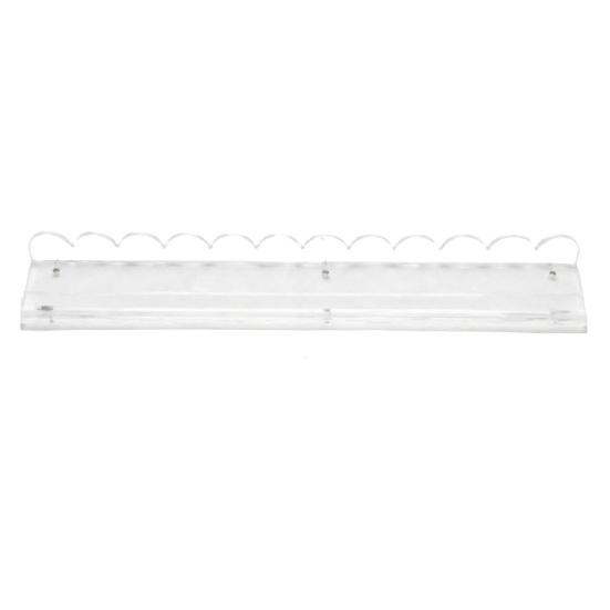 Mahjong Rack with Detachable Magnetic Pusher, Scalloped Acrylic Mah Jongg Tile Holder & Pusher Set, American Mahjong Accessories