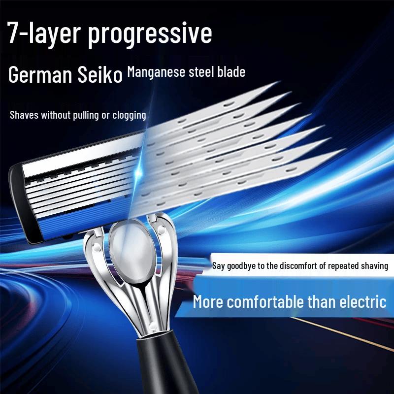Jiazhikou Retro 7-Blade Manual Shaver Kit