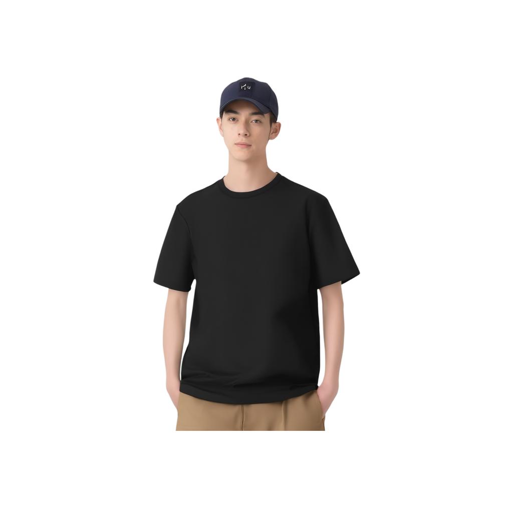 Fila Lifestyle Breathable Stretchy Casual Daily Commuting Versatile Minimalist Regular Knit Short Sleeve T-Shirt Men Tops Black F11M522117FBK