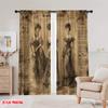 2pcs,2D plane printing Curtains Victorian Elegance Durable Polyester (without rod) Holiday Perfect for Living Room & Office