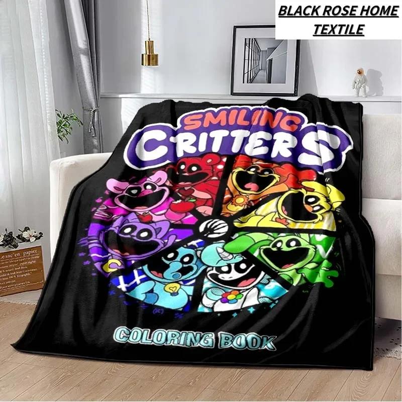 Fashion Art Print Cartoon Anime S-smiling critters Blanket Outdoor Car Travel Portable Camping Warm Cover Blanket Birthday Gift