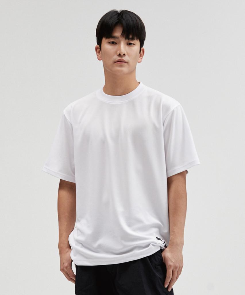BUZZERBEATER Flatback Mesh Functional Short Sleeve T-Shirt_White