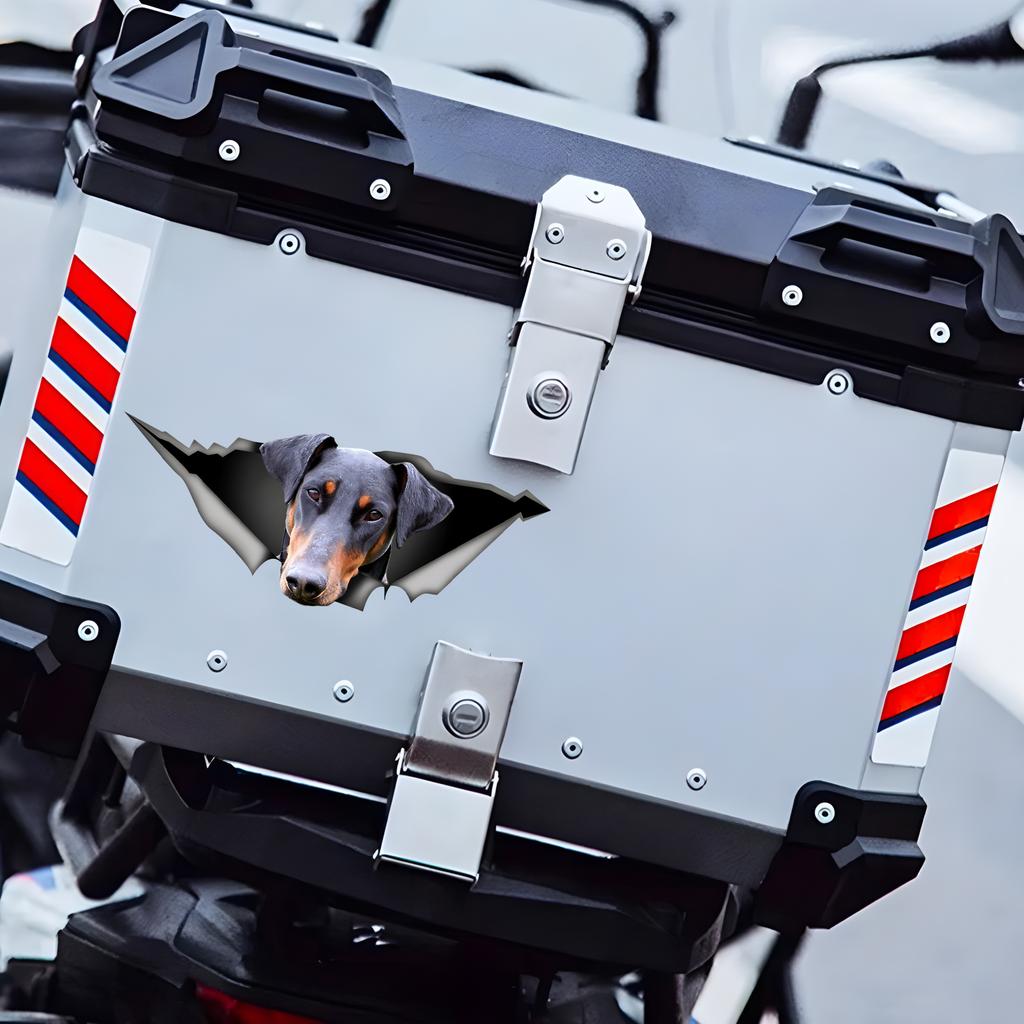 Doberman Car Stickers Funny Waterproof Vinyl Decal Motorcycle Decorative Accessories, Used for Car, Motorcycle, Laptop, Van