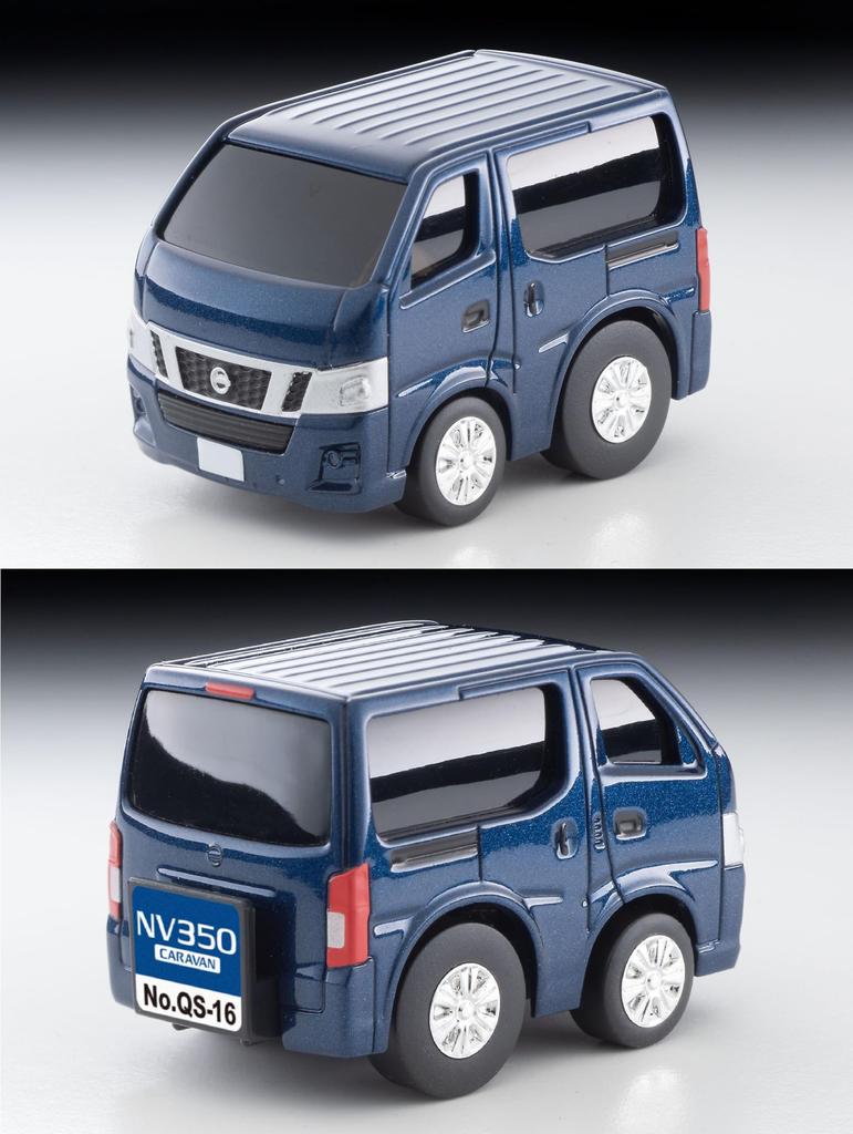 TOMYTEC Choro-Q Q's QS-16a Nissan NV350 Caravan Navy Blue Finished Model