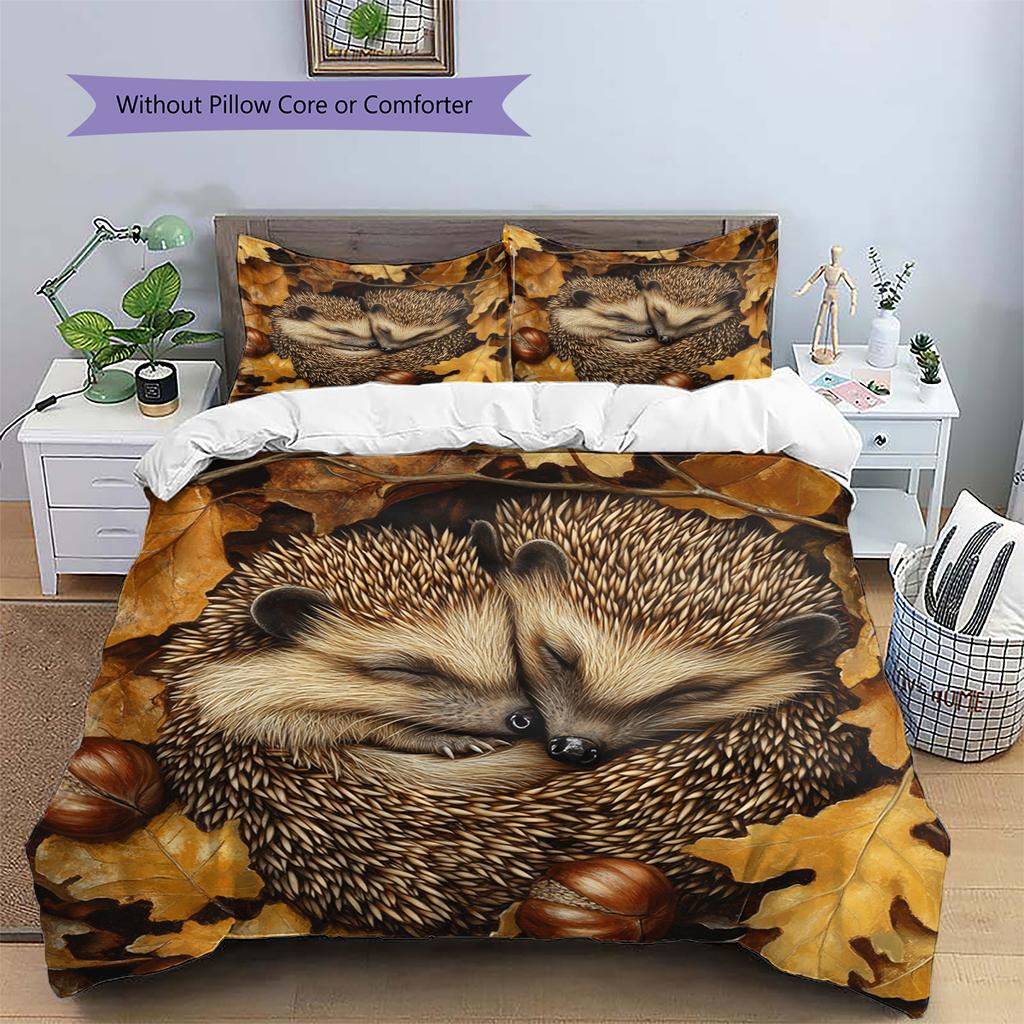 Cartoon Pattern Bedding Quilt Set Quilt Cover Pillowcase Home Decoration Birthday Gift (1 * Duvet Cover + 2 * Pillowcase, Without Core)