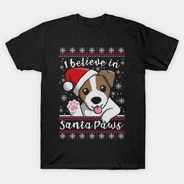 Believe in santa paws ugly christmas sweater Made in Australia T-Shirt 4XL