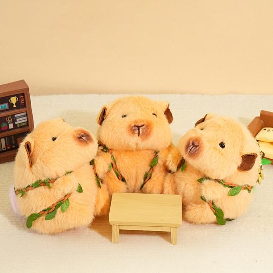 Keychain Pendant Plush Hamster Fruit Portable Compact Keychain Smooth Texture Backpack Design Key Chain