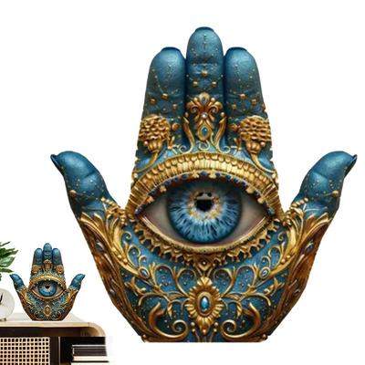 1 Pieza Mano del Mal de Ojo Decoración Palma Escultura Mano del Mal de Ojo Escultura Decorativa Decoración del Hogar Estatua Figura Adorno para Estantería