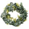 J1UL1N Eucalyptus Wreath Farmhouse Decor, Green Wreath Front Door Farmhouse Artificial Wreath Spring Summer Greenery Wreath