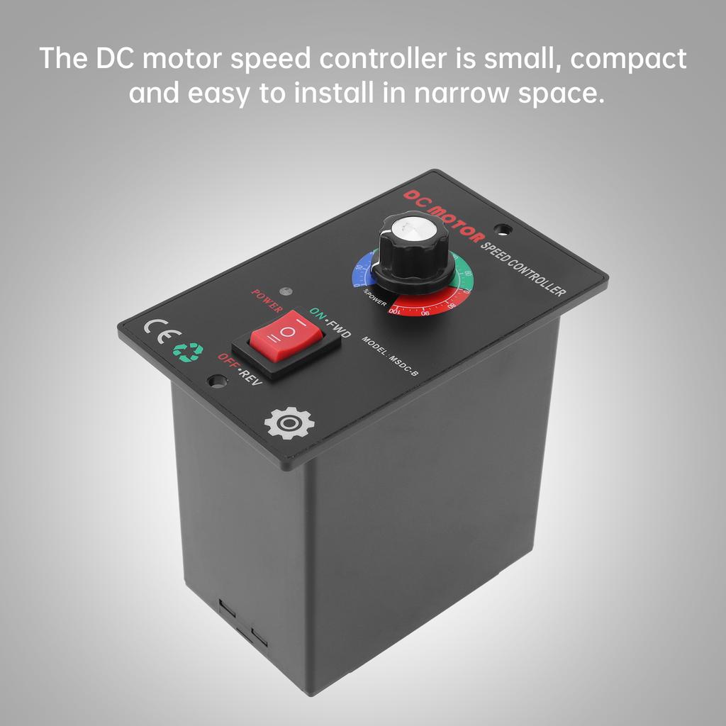 12-60V 20A DC PWM Brush Motor Speed Controller Reversible Switch Forward Inverse for 550 775 795 895 Motors