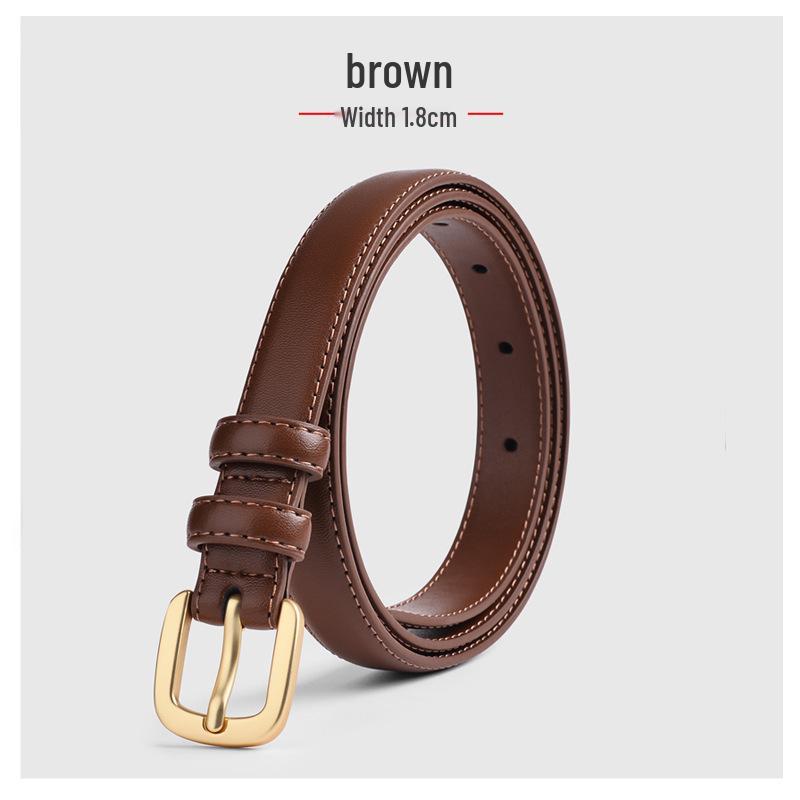 Stylish Retro Korean-Style Thin Waist Belt – Versatile Commuter Fashion In Multiple Colors