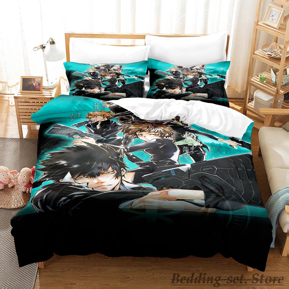 2023 Psycho Pass Bedding Set Single Twin Full Queen King Size Bed Set Adult Kid Bedroom Duvetcover Sets Anime Parure De Lit Bed
