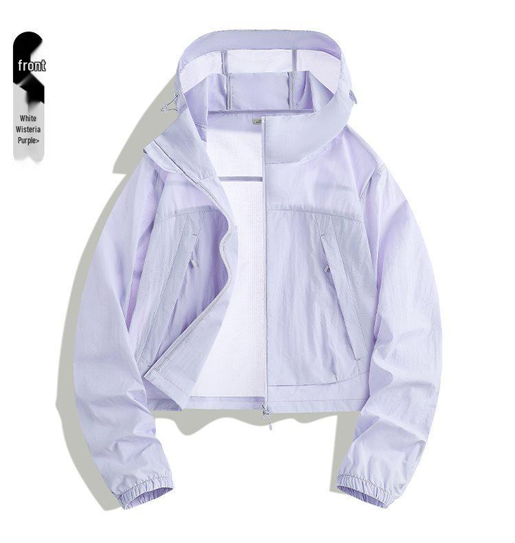 

Women s Ice Cool Lightweight Hooded Jacket: Breathable, Comfortable Sun Protection for Summer Small