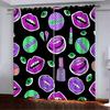 High-Density Blackout Curtains Red Lip Series Digital Printing Curtains