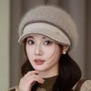 Plüsch Damen Wintermütze Einfach Winddicht Verdickt Warm Kaninchenfell Strickmütze Einfarbige Skullies Mützen