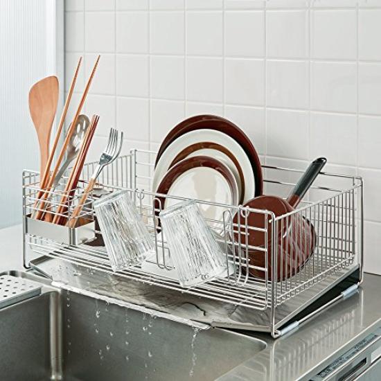 

Dinos Кухонные принадлежности Кухонная утварь Сушилка для белья Корзина Стойка Принадлежности для мойки Водопоглощающий коврик Поднос из нержавеющей стали Раковина с полным сливом Широкая и высокая