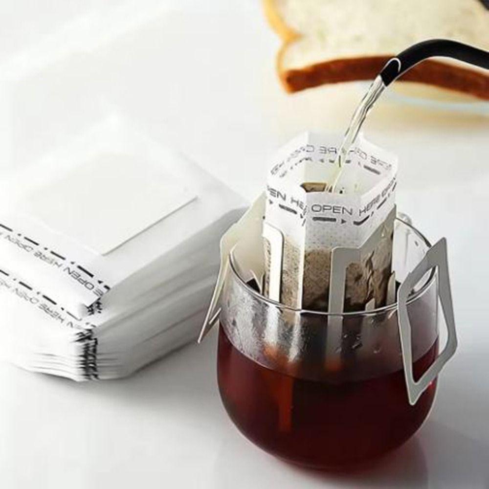 50Pcs Single Serve Coffee Filter Paper Bag Non-woven Fabric Disposable Coffee Fliter Bag Office