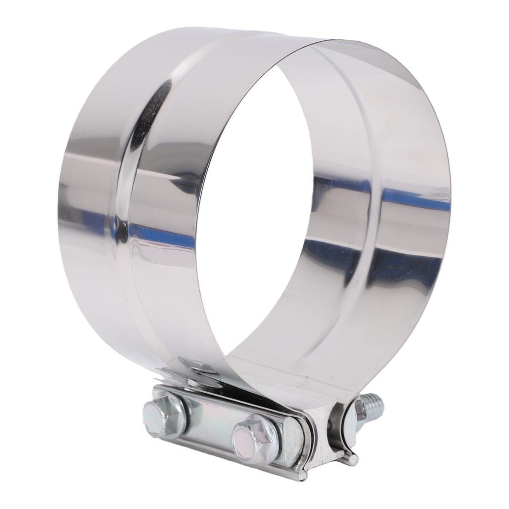 Exhaust Clamp 5.0 Inch Stainless Steel Lap Joint Band Clamp for Muffler Downpipe Header Manifold