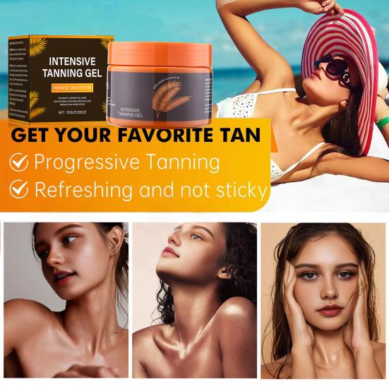Přírodní krémový gel urychlující opálení 150 ml Intenzivní opalovací gel pro solária Venkovní Nemastný Krémový pro obnovu pokožky pro všechny typy pleti