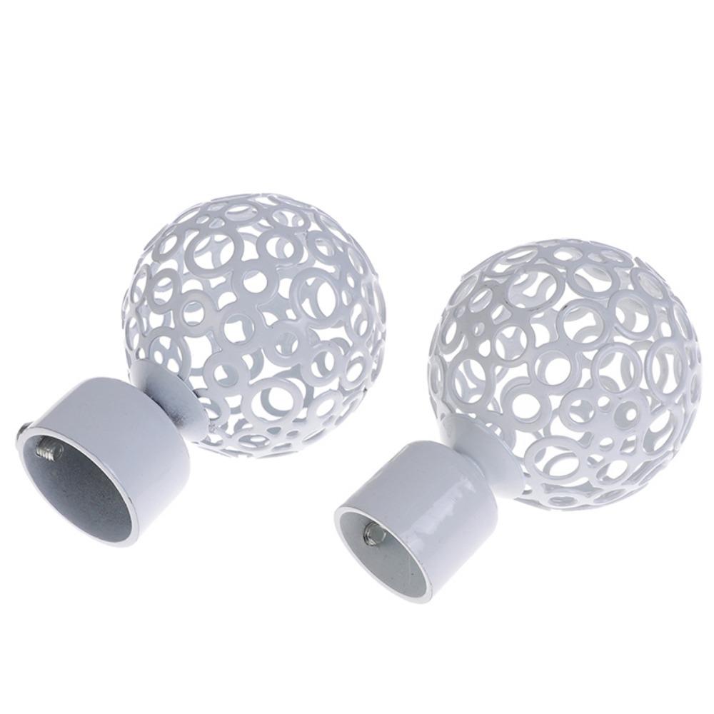 Iron Hollow Out Round Curtain Rods Ends Caps Roman Rod Head Curtain Rods Head Curtain Accessories