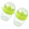 2 Pcs Manual Juicer Cup Fruit Maker Citrus Lemon Squeezer Plastic Ergonomic Design Kitchen Tool Portable Manual Juice Extractor