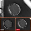 For BMW X5 E53 2000-2006 Carbon Fiber Car Accessories Door Radio Speaker Ring Frame Loudspeaker Trim Cover Decoration Sticker