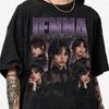 Jenna Ortega Vintage 90s Style Black White Graphic T-Shirt