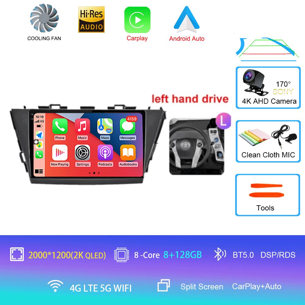 Car Radio Android 14 For Toyota Prius Plus V Alpha 2012-2017 Navigation 4G WIFI GPS DSP Carplay Multimedia Player Auto Stereo