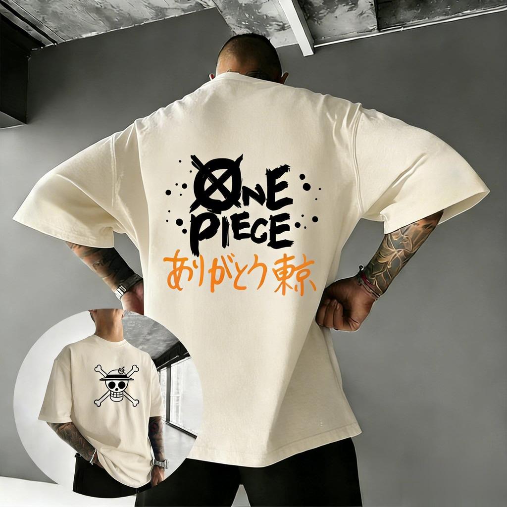 One Piece Anime Tshirt  Mens 2026 Summer 100 Cotton ShortSleeved Tshirt  Street Casual Fashion Top