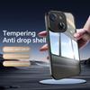 For iPhone 14 Plus TPU Case WANLONFENG Shockproof Clear Phone Cover with Tempered Glass Film