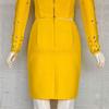 Chic French Socialite Rhinestone Bandage Top & Hip-Hugging Midi Mini Skirt Set