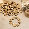 1000pcs DIY Craft Wooden Heart Confetti 1000 Pieces Wooden Heart Decoration  For Home Decoration