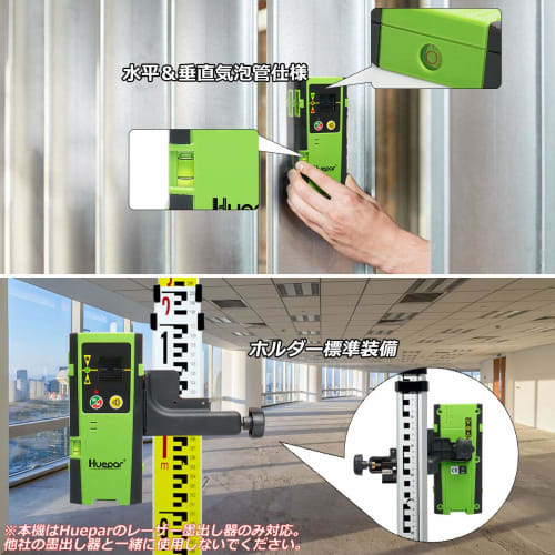 Huepar LR-6RG Laser Receiver with Holder for Laser Levels (Compatible with Huepar Laser Levels Only)