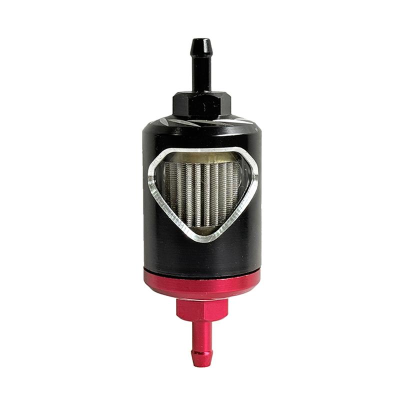 6mm Universal Motorcycle Inline Carb Fuel Gas Filter Fuel Alloy Motor Oils Filter Stainless Steel Core Glass Perspective Filter