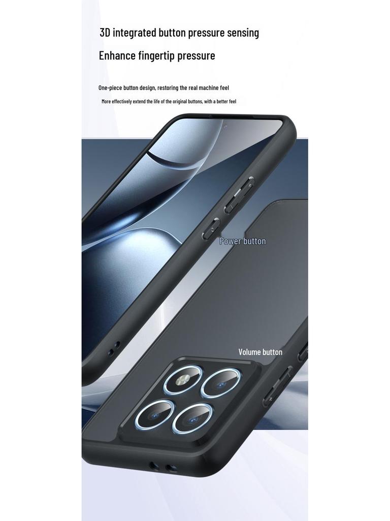 Xiaomi 14TPro Case: Skin-Feel, Frosted, Airbag Drop-Proof, Qi Armor, Compatible with Poco F7U.