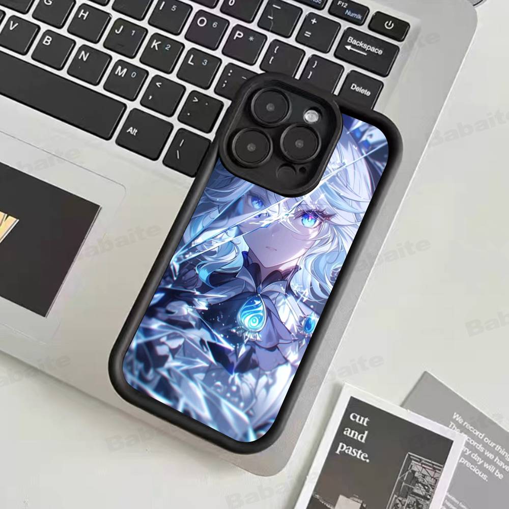 Genshin Impact Furina For iPhone 17 15 13 12 11 14 Pro Max X XR XS 16 Plus Shockproof Candy Back Cover