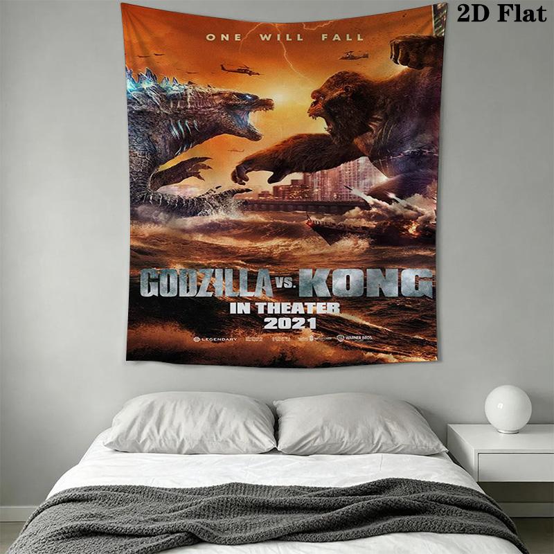 Godzilla Monsters Tapestry Background Cloth Wallmounted Background Cloth Christmas Gift Wall Decoration