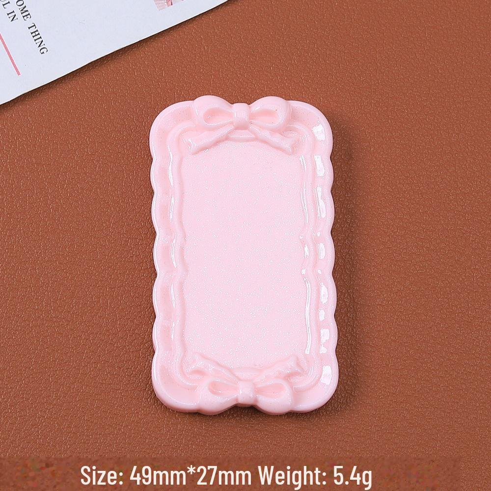 Tegneseriesløyfemønster harpiksplate for DIY hårnål og magnetlaging