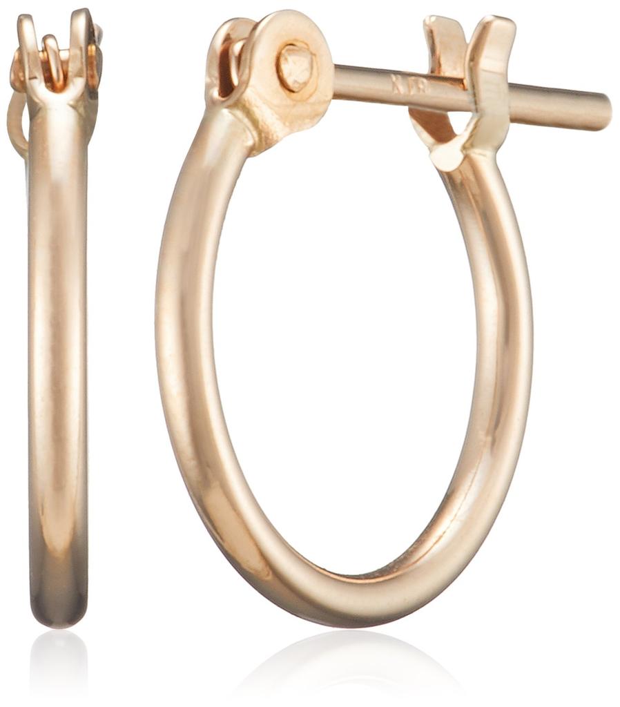 ESTELLE Hoop 18K Pink Gold [Official] Women's Earrings, (S) 0202-1468-0010-0000
