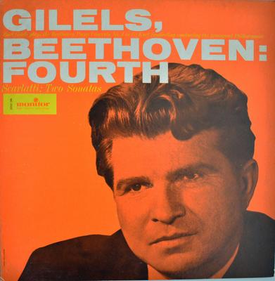 Disc LP LUDWIG VAN BEETHOVEN, EMIL GILELS, - Emil Gilels, Cântă Concertul pentru Pian Beethoven MC2032 Monitor Records 1959 SUA Clasic Folosit