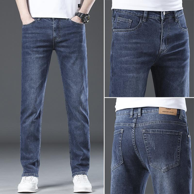 Straight Jeans For Men, Loose Trousers, Slim Fit And Versatile, Korean Style Trendy Casual Trousers, American Jeans For Men