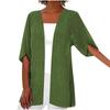 2024 Spring/Summer Women's Fashion Casual Solid Color Mid-Sleeve Outerwear