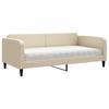 Daybed with Mattress Cream 100x200 Cm Fabric