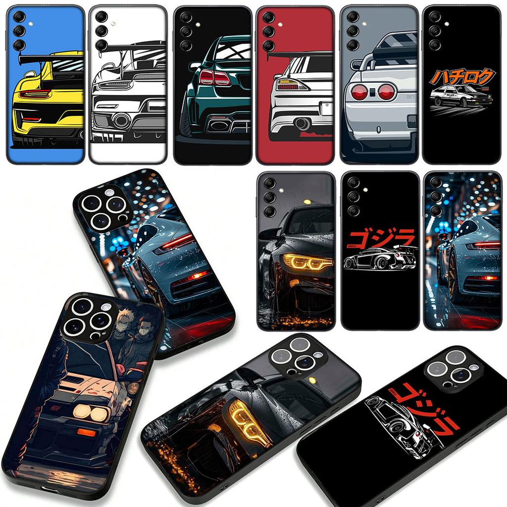 Supercar Cartoon Super Auto Rückleuchten Hülle für Samsung Galaxy A07 A13 A12 A14 A23 A50 A51 A52 A53 A70 A71 A72 A04 Note 20 9 8 10