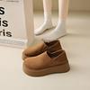 Fashion CRLAYDK Designer Women's Slip On Loafers Vintage Platform Work Suede Ladies Shoes Leather Walking Casual Height Increase Slides